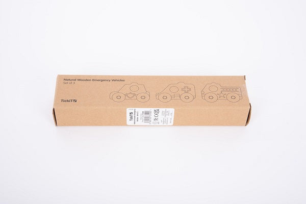 Tickit Natural Wood Emergency Vehicles Set
