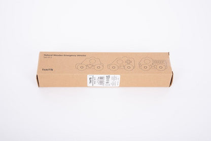 Tickit Natural Wood Emergency Vehicles Set
