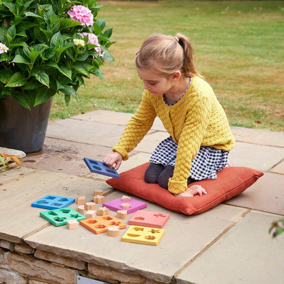 TickiT Rainbow Wooden Shape Stacker