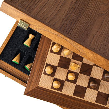 Manopoulos Wooden Chess Set in Luxury Wooden Box A