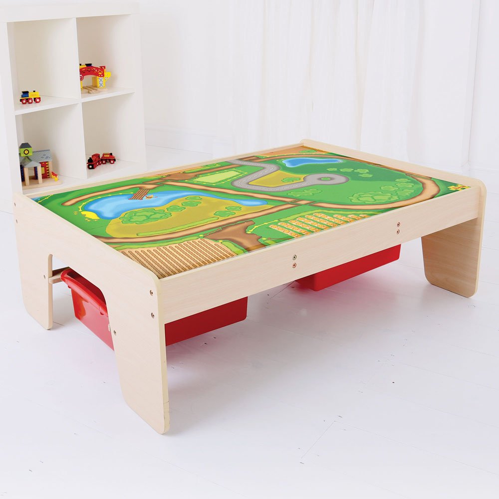 Bigjigs Rail Train Table with Drawers