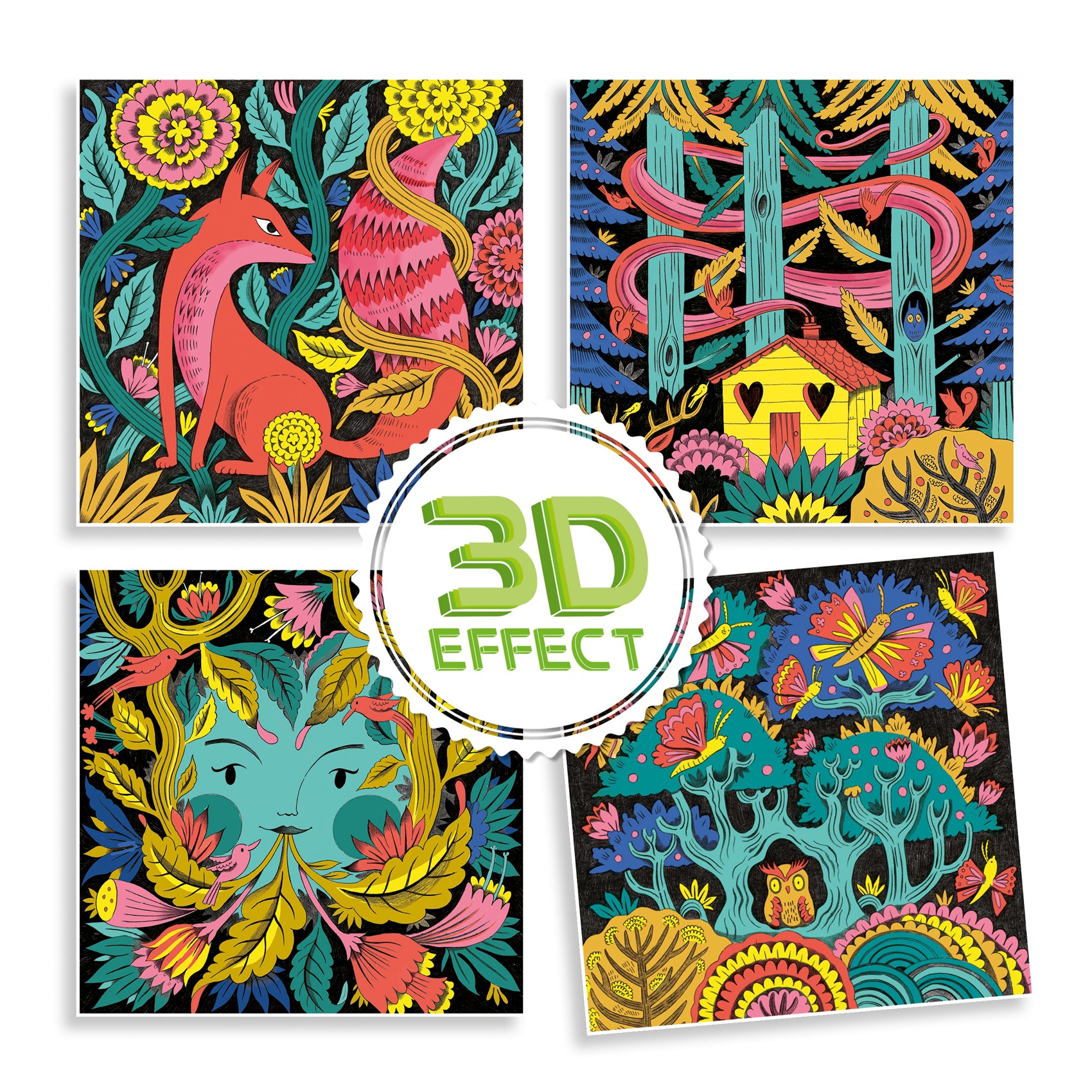 Djeco Fantasy Forest 3D Drawing & Colouring