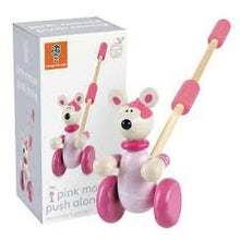 Orange Tree Toys Boxed Push Along --- Pink Mouse