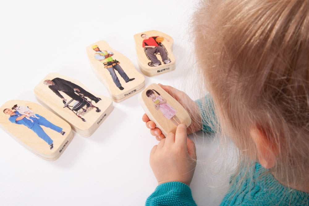 TickiT Wooden Community People Blocks