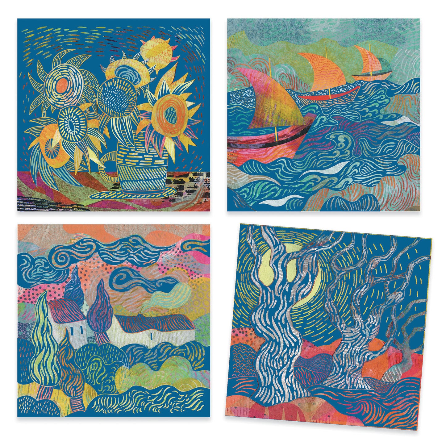 Djeco The South Inspired By Vincent Van Gogh Scratch Cards