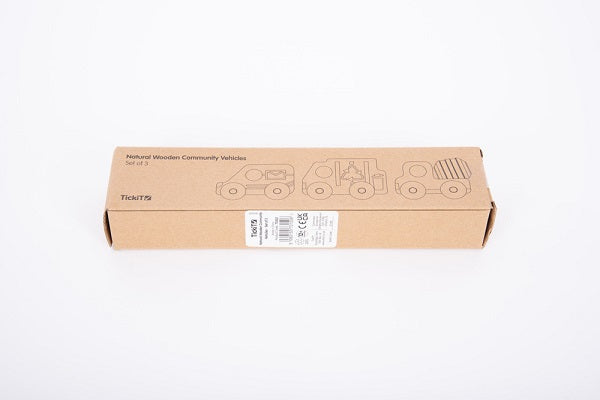 Tickit Natural Wooden Community Vehicles Set