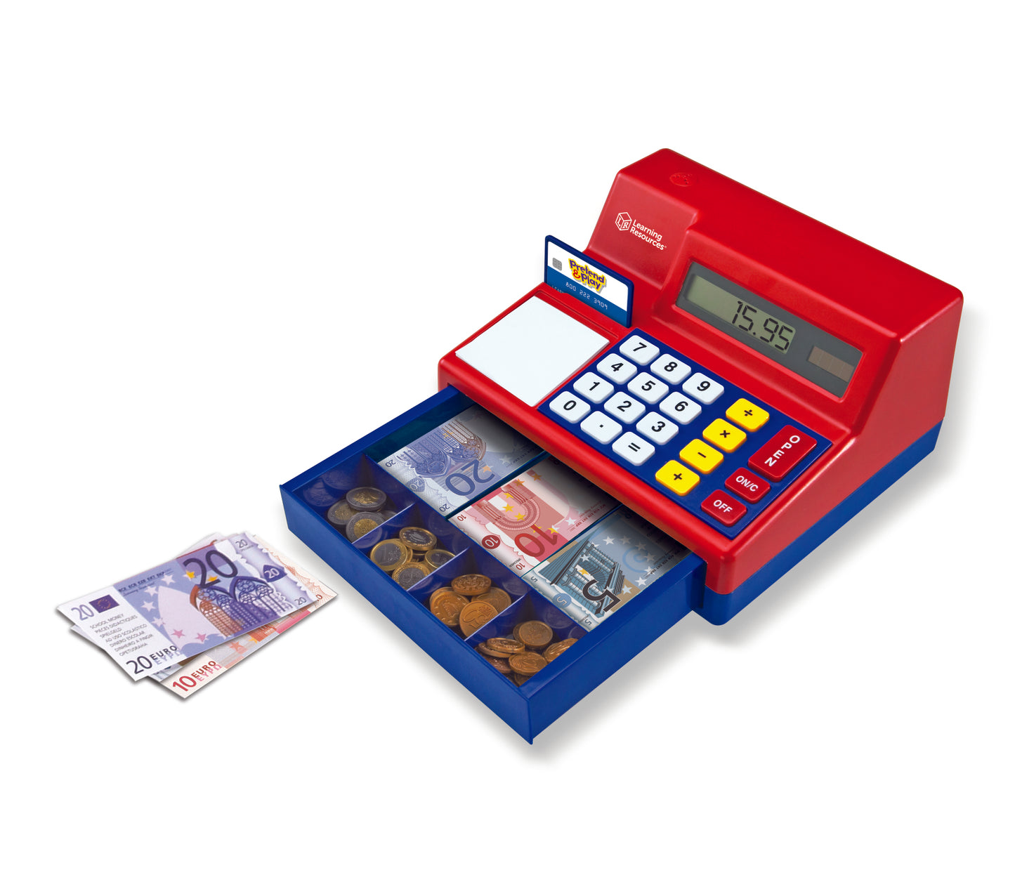 Learning Resources Pretend & Play® Calculator Cash Register (Euro Currency)
