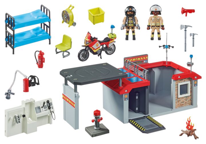 Playmobil 71193 City Action Take Along Fire Station