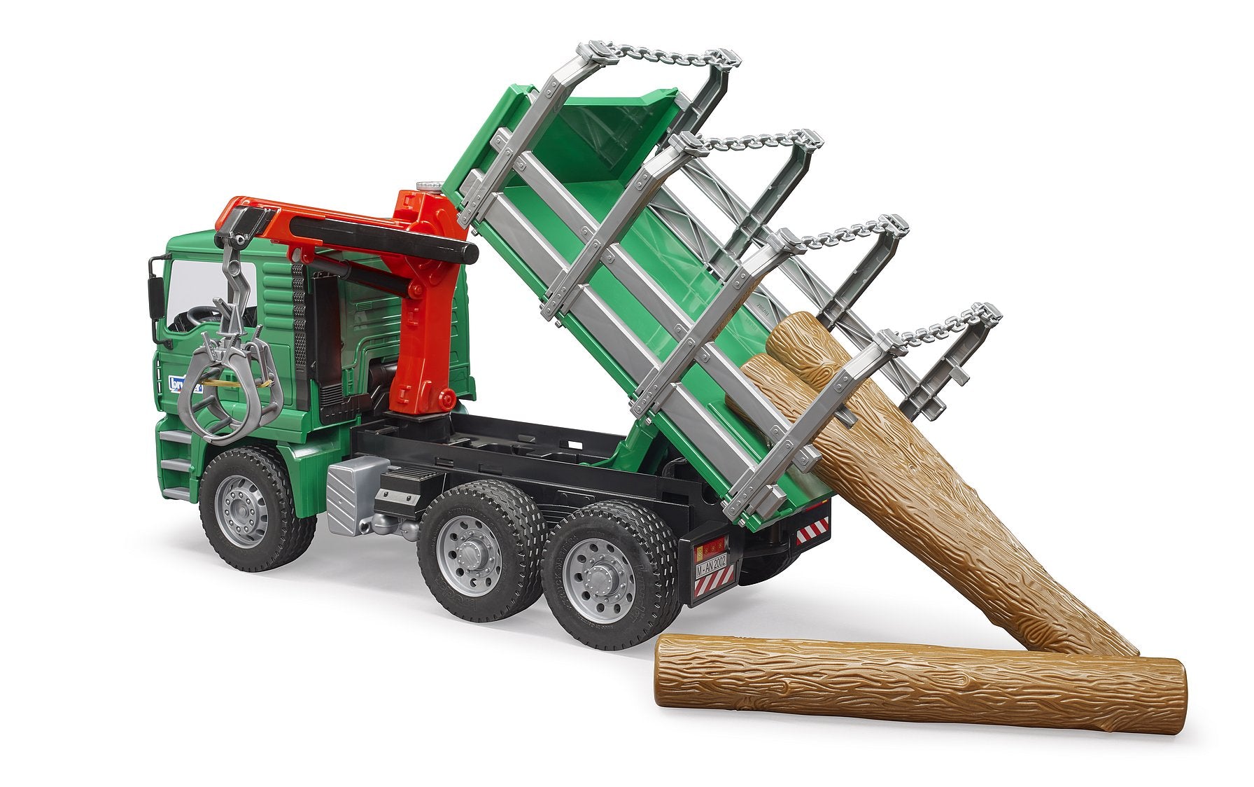 Bruder Man Truck W/Crane & Logs