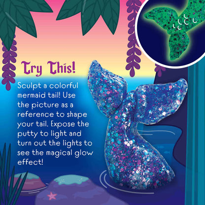 Crazy Aaron's Thinking Putty Glow Bright Mermaid Tale