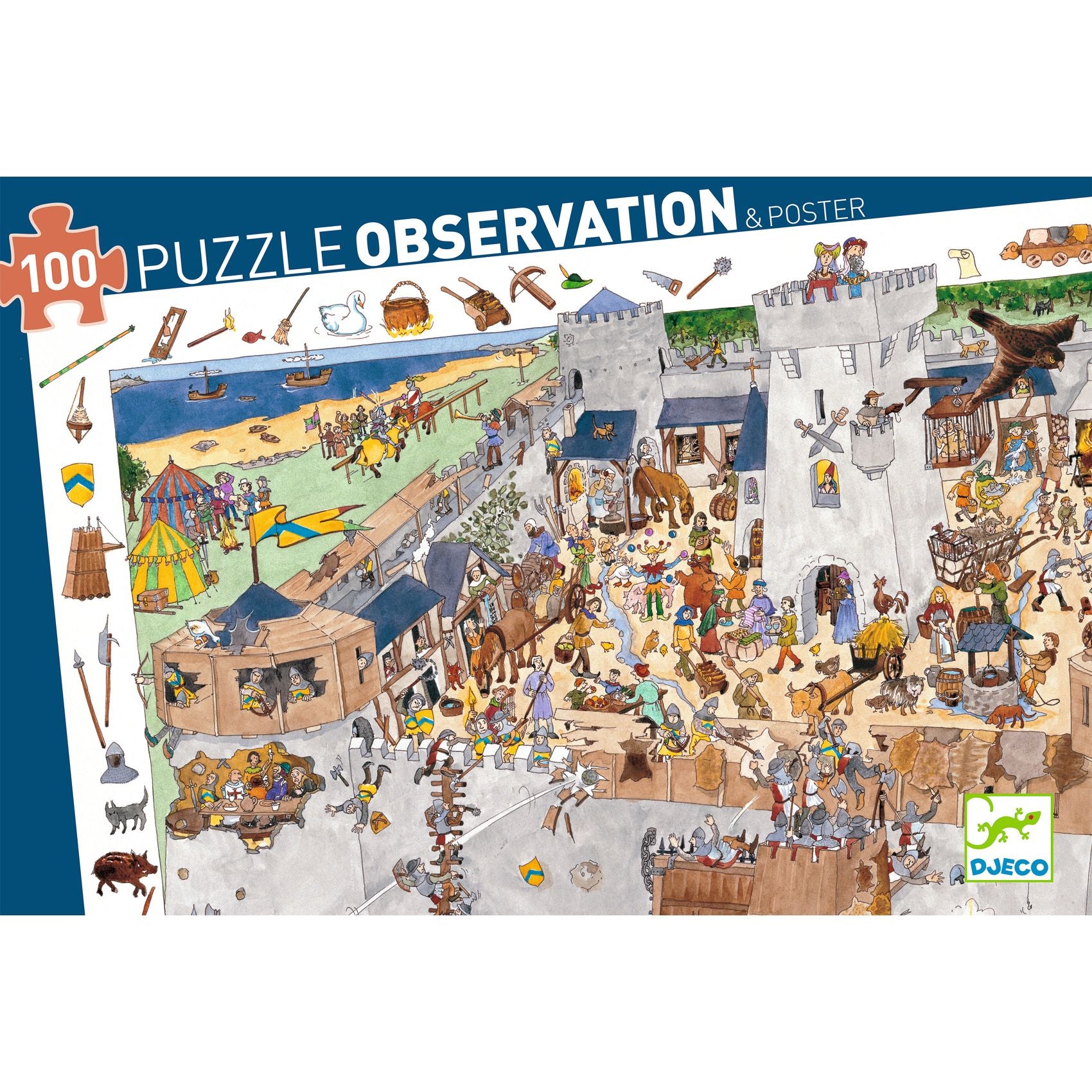 Djeco Fortified Castle 100 Pcs Observation Puzzle