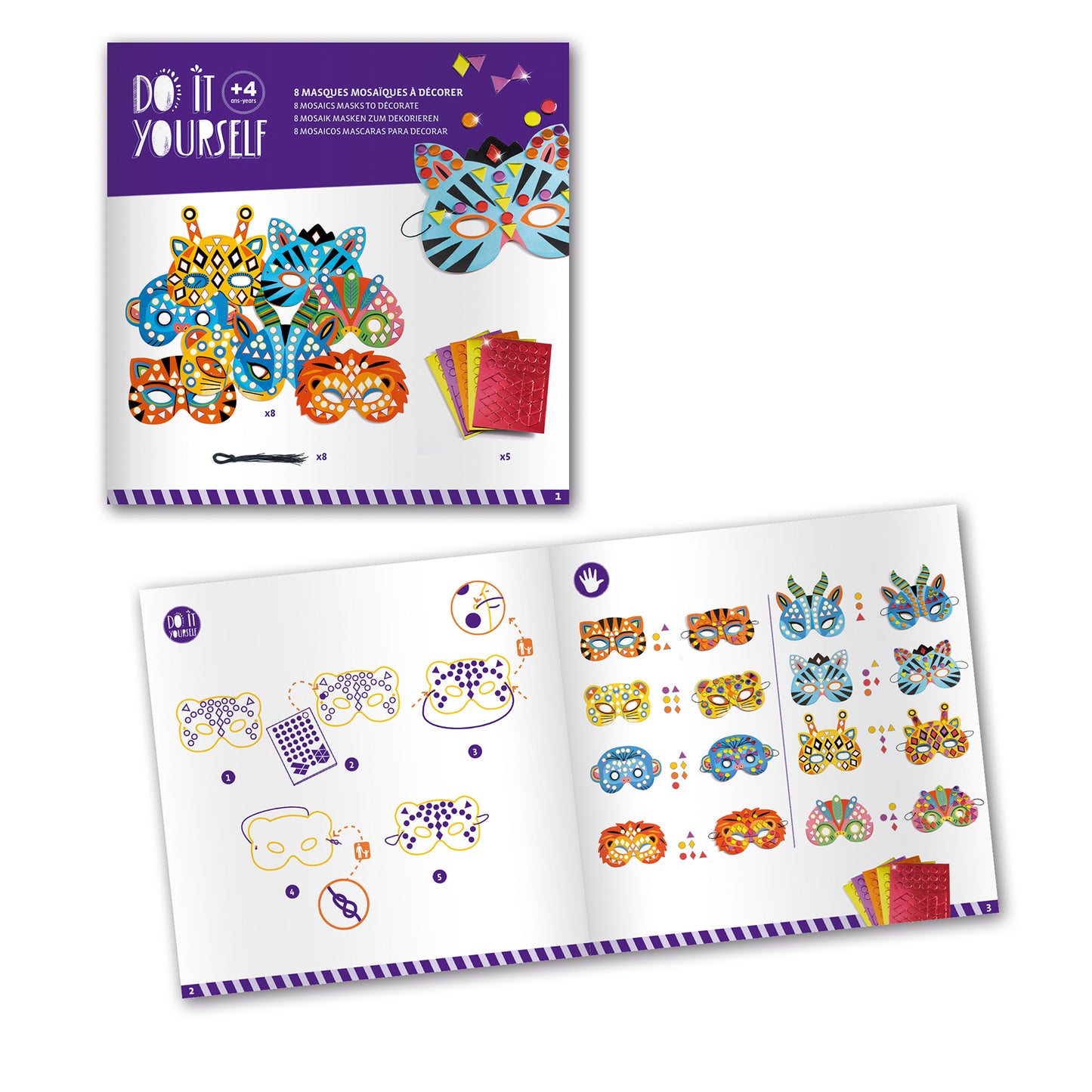 Djeco DIY Jungle Animals Mosaics & Stickers