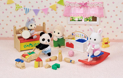 Sylvanian Families Baby's Toy Box - Snow Rabbit & Panda Babies