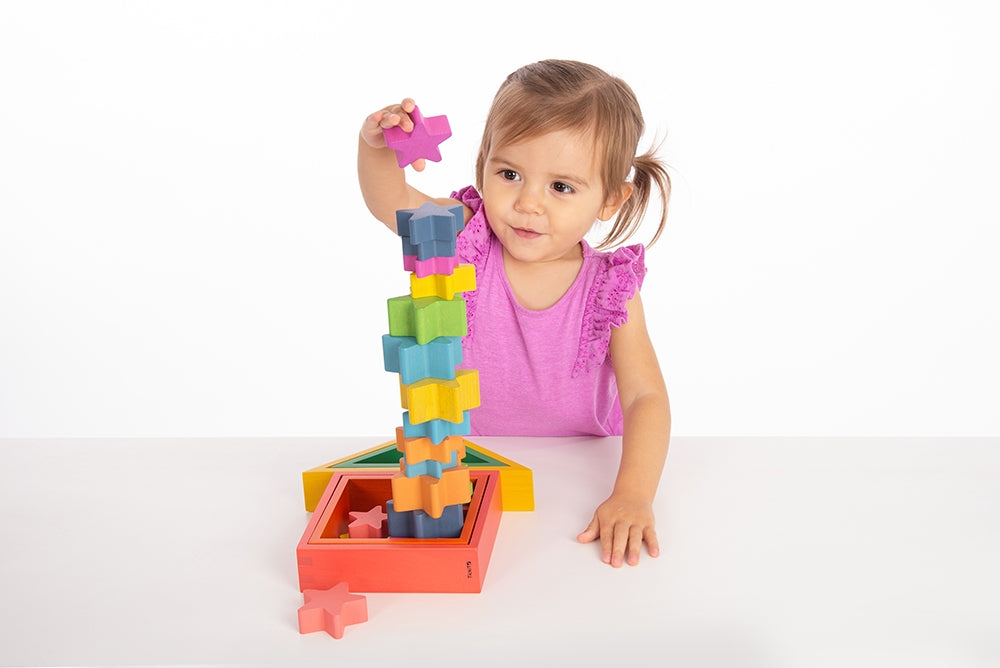 Tickit Rainbow Wooden Stars