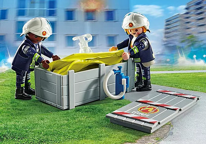 Playmobil 71465 Action Heroes: Firefighters with Air Pillow