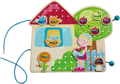 Haba Threading Game Gretas Garden House