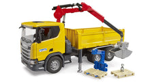 Bruder Scania Super 560R Truck W/Crane & 2 Pallets
