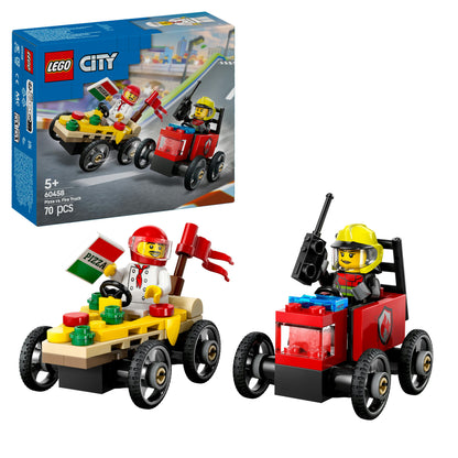 Lego City Great Vehicles 60458 Pizza vs. Fire Truck Race Car Pack