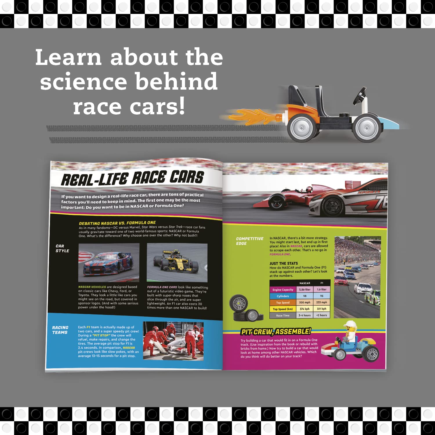 Klutz Lego Race Cars Paperback Book