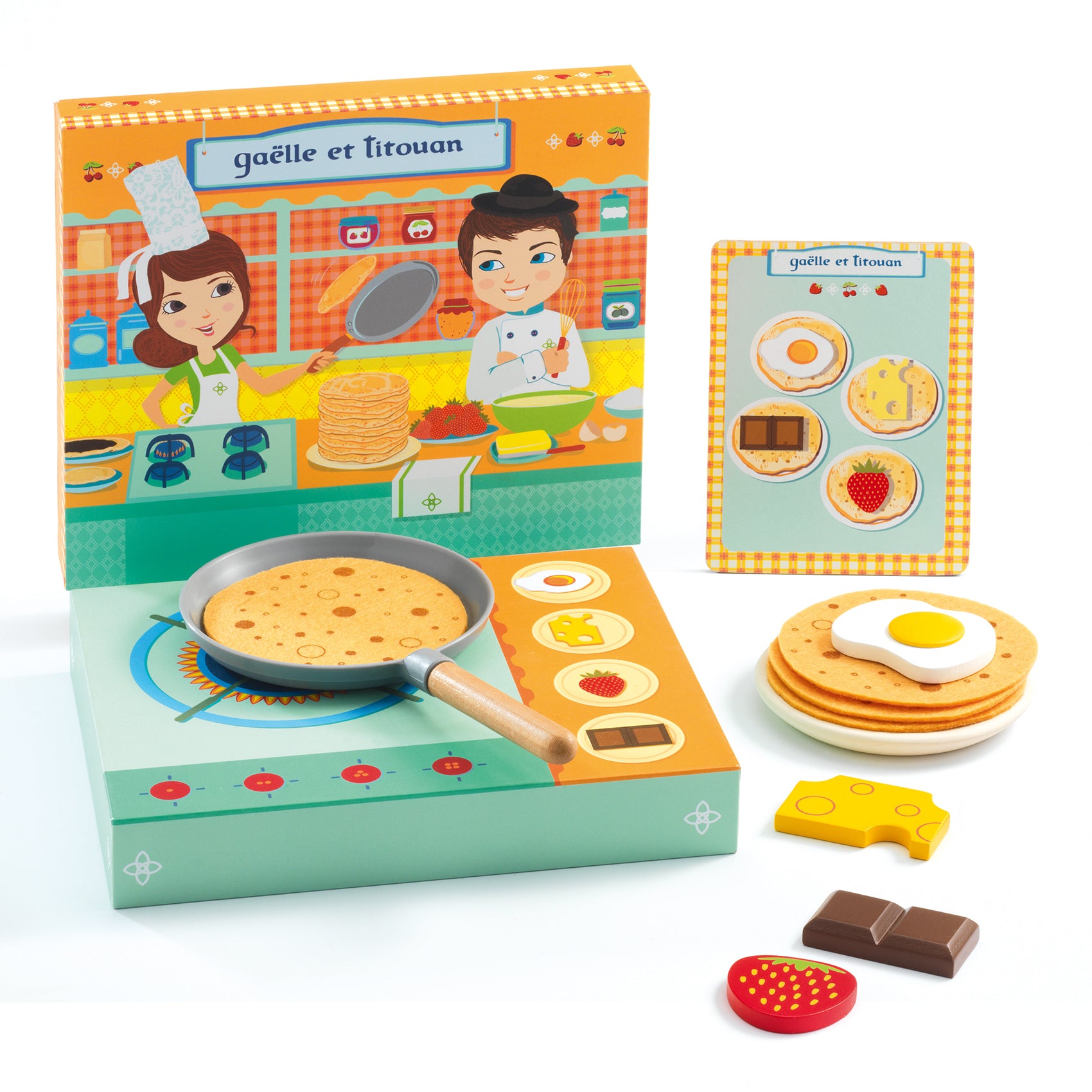 Djeco Gaêlle et Titouan Make Pancakes With A Menu