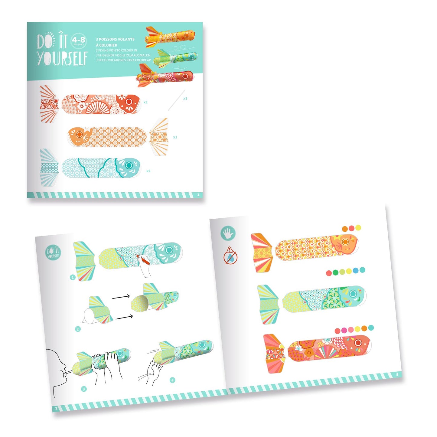 Djeco DIY Flying Fish to Colour In Koinobori