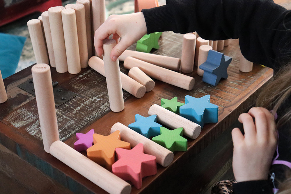Tickit Rainbow Wooden Stars