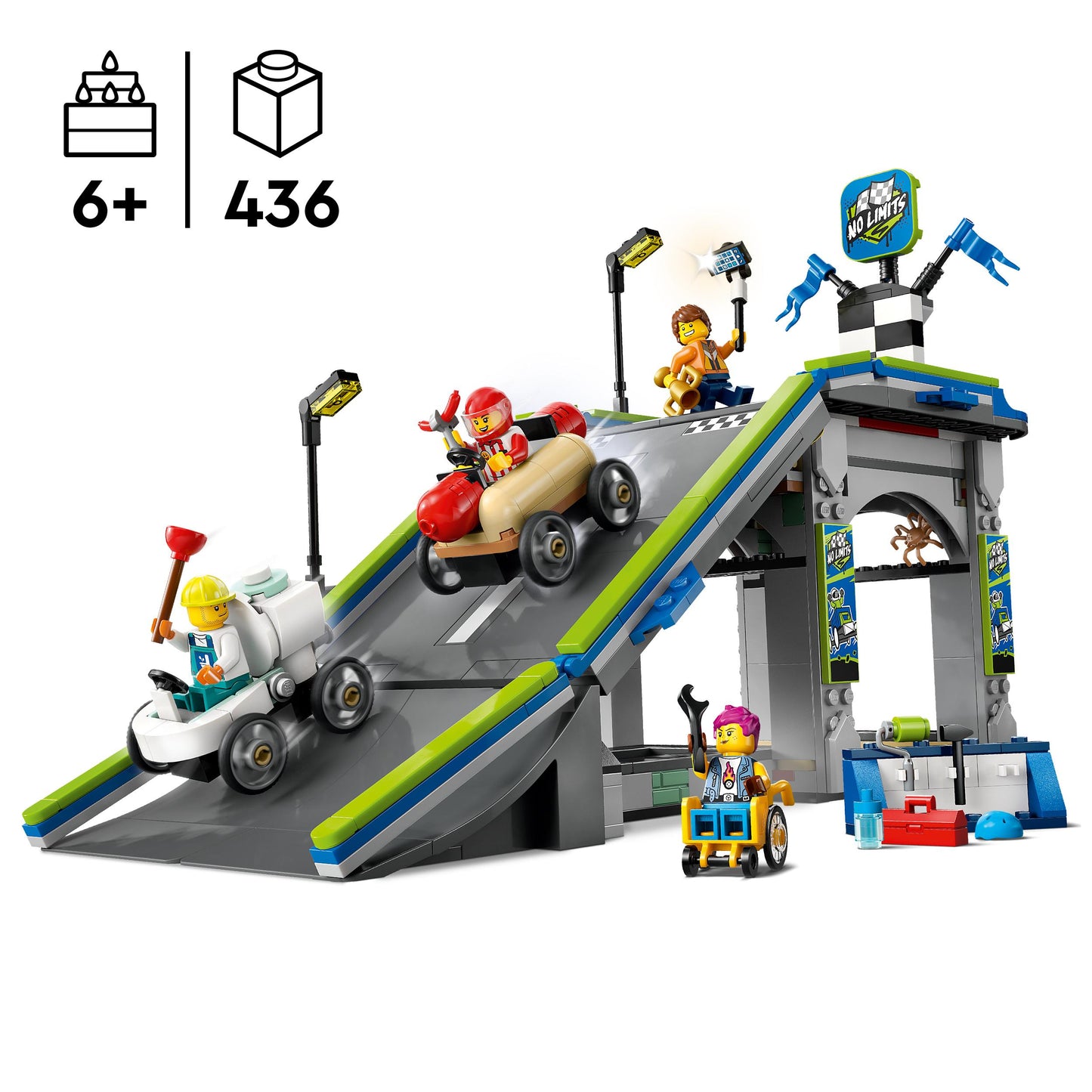 Lego City Great Vehicles 60460 No Limits: Race Car Ramp Track