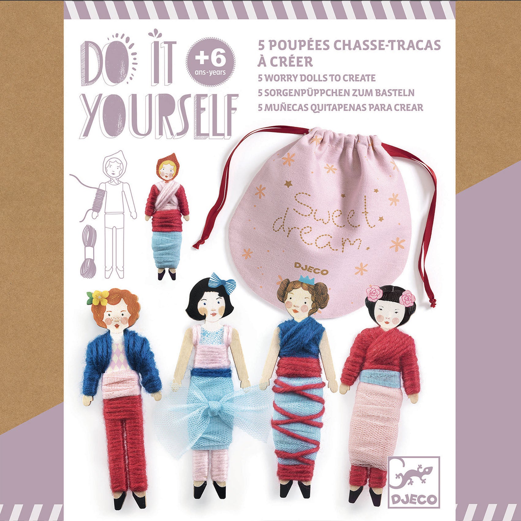 Djeco DIY Sweet Night Worry Dolls
