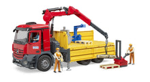 Bruder Mb Arcos Construction Truck W/Crane & Access.