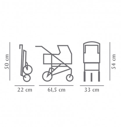 Gotz 3-Wheel Doll Buggy Happy Flower