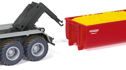 Siku 1:32 R/C Krampe 3-Axled Hooklift Trailer