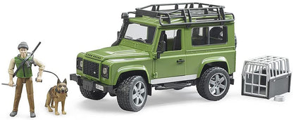 Bruder Land Rover Defender Station Wagon W/ Forester & Dog