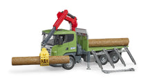 Bruder Scania R-Series Timber Truck W/Loading Crane & 3 Trunks