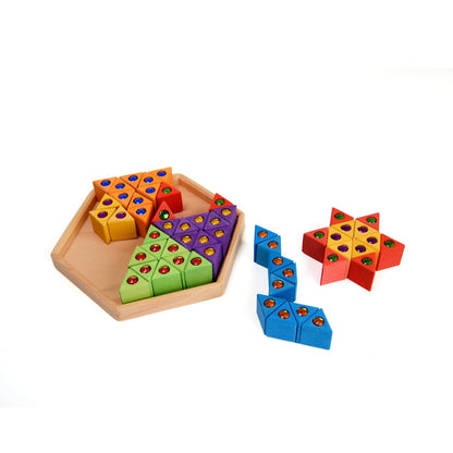 Bauspiel Coloured Triangles 54 Colourful pcs