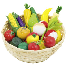 Goki Fruit And Vegetables In Basket. 21 fruits and vegtables per set