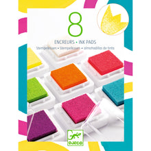 Djeco 8 Ink Pads And 1 Cleaner - Pop Colours For Older Ones
