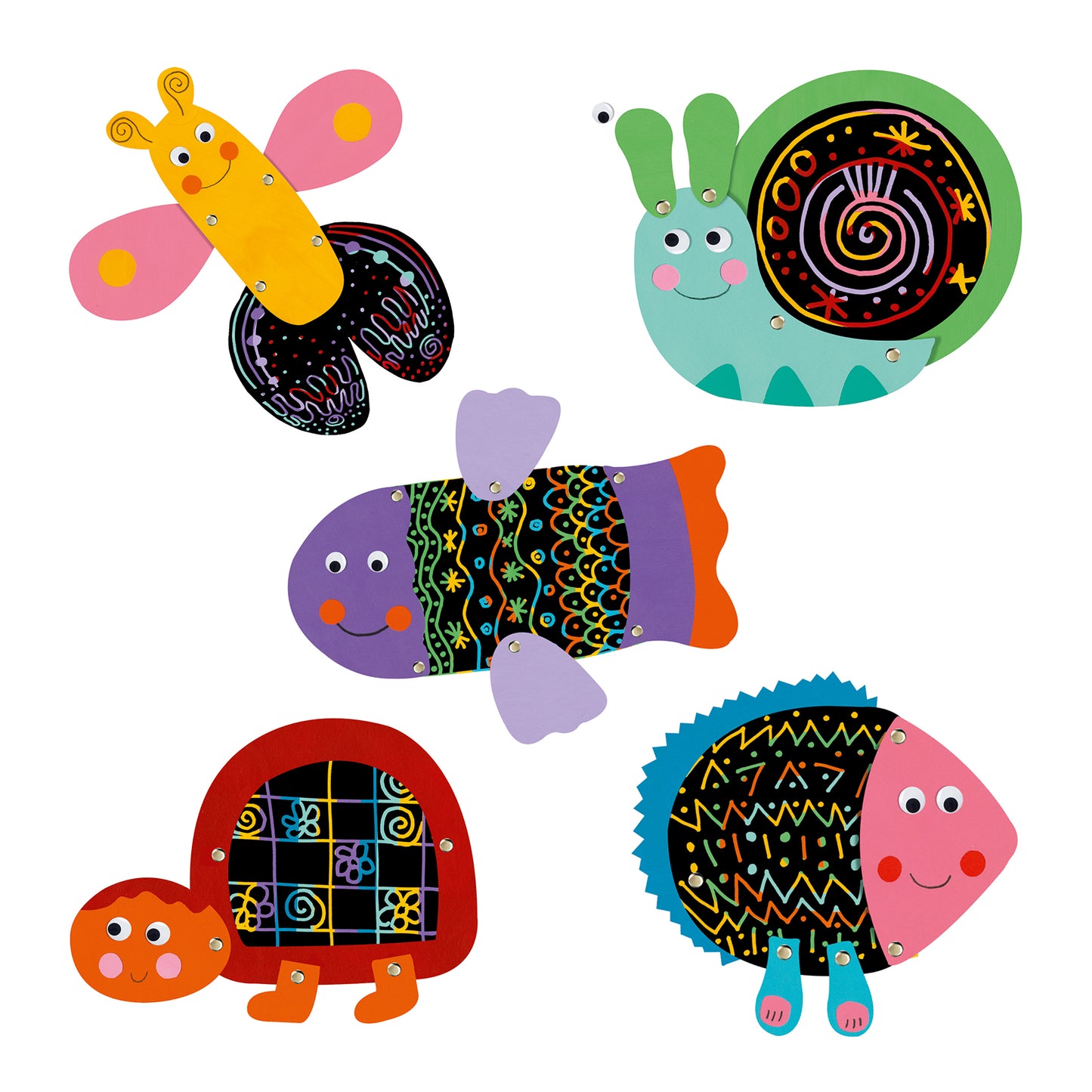 Djeco Funny Animals Scratch Cards (F)