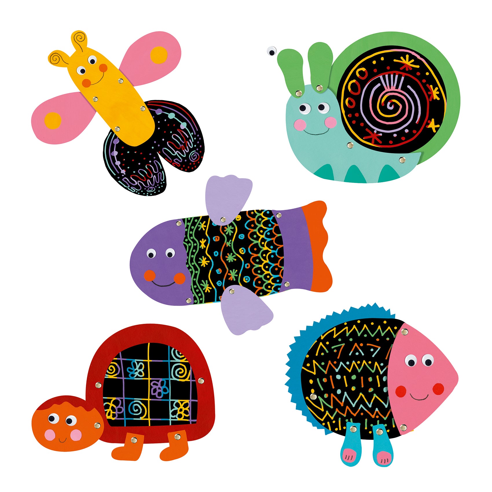 Djeco Funny Animals Scratch Cards (F)