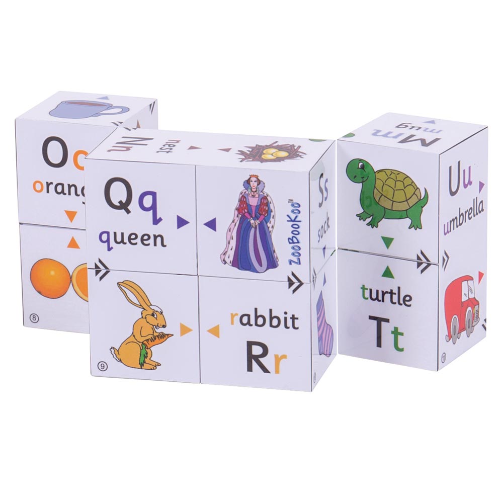 ZooBooKoo Alphabet Cube Book - First Phonics & Colour Matching