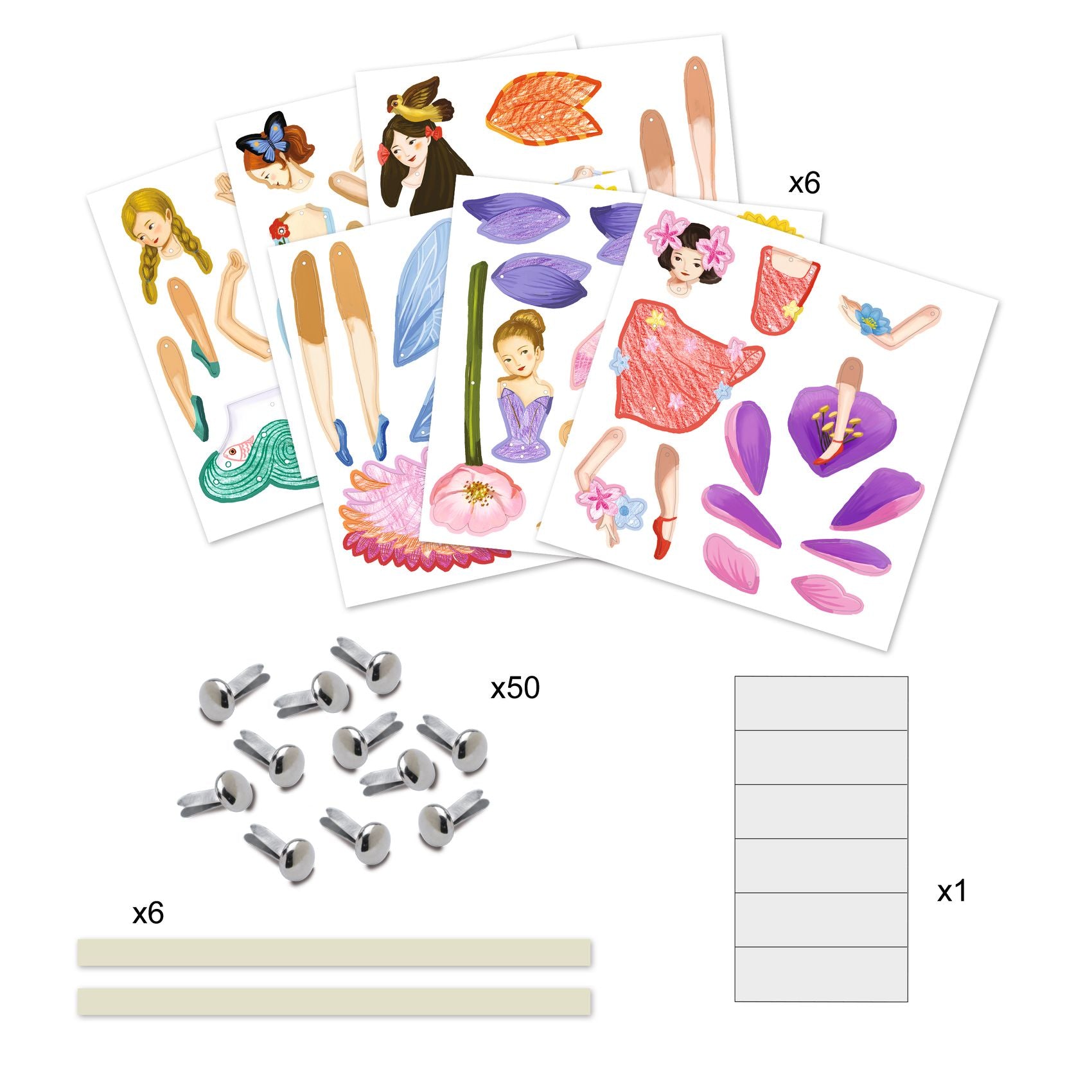 Djeco Jumping Jacks - Fairies Colouring Surprises