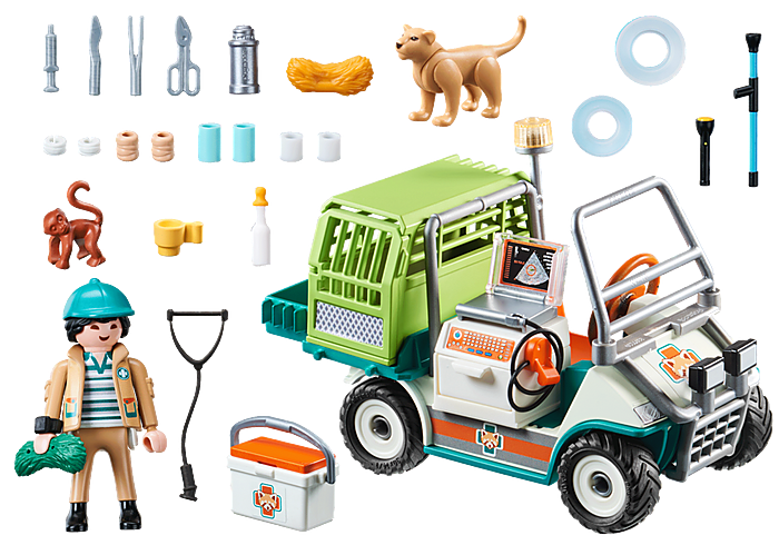 Playmobil 70346 Family Fun Zoo Vet with Medical Cart