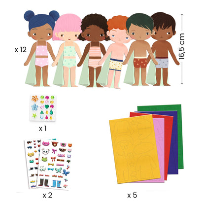 Djeco Felt Characters To Dress-Up