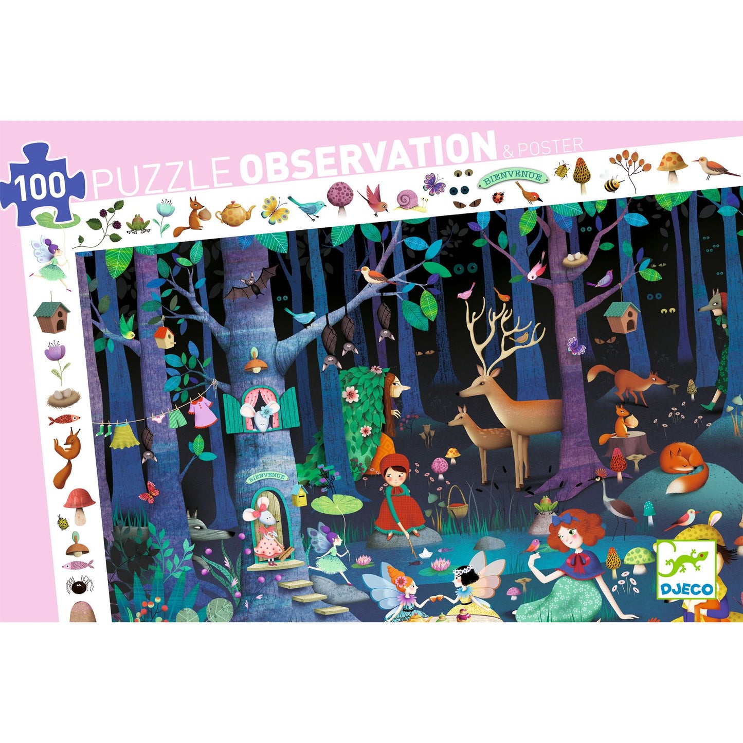 Djeco Enchanted Forest 100 Pce Observation Puzzle