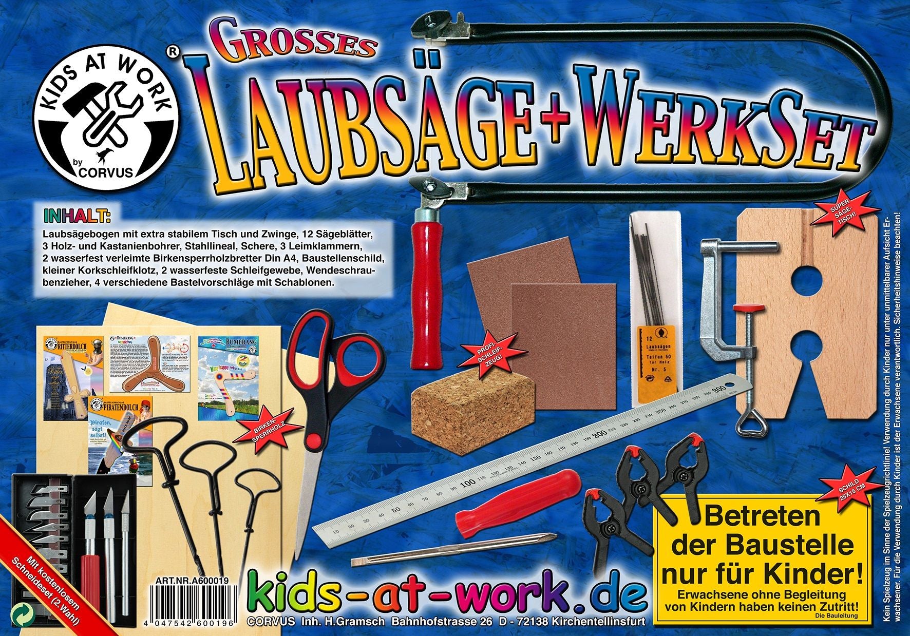 Kids At Work Leave Saw And Work Set