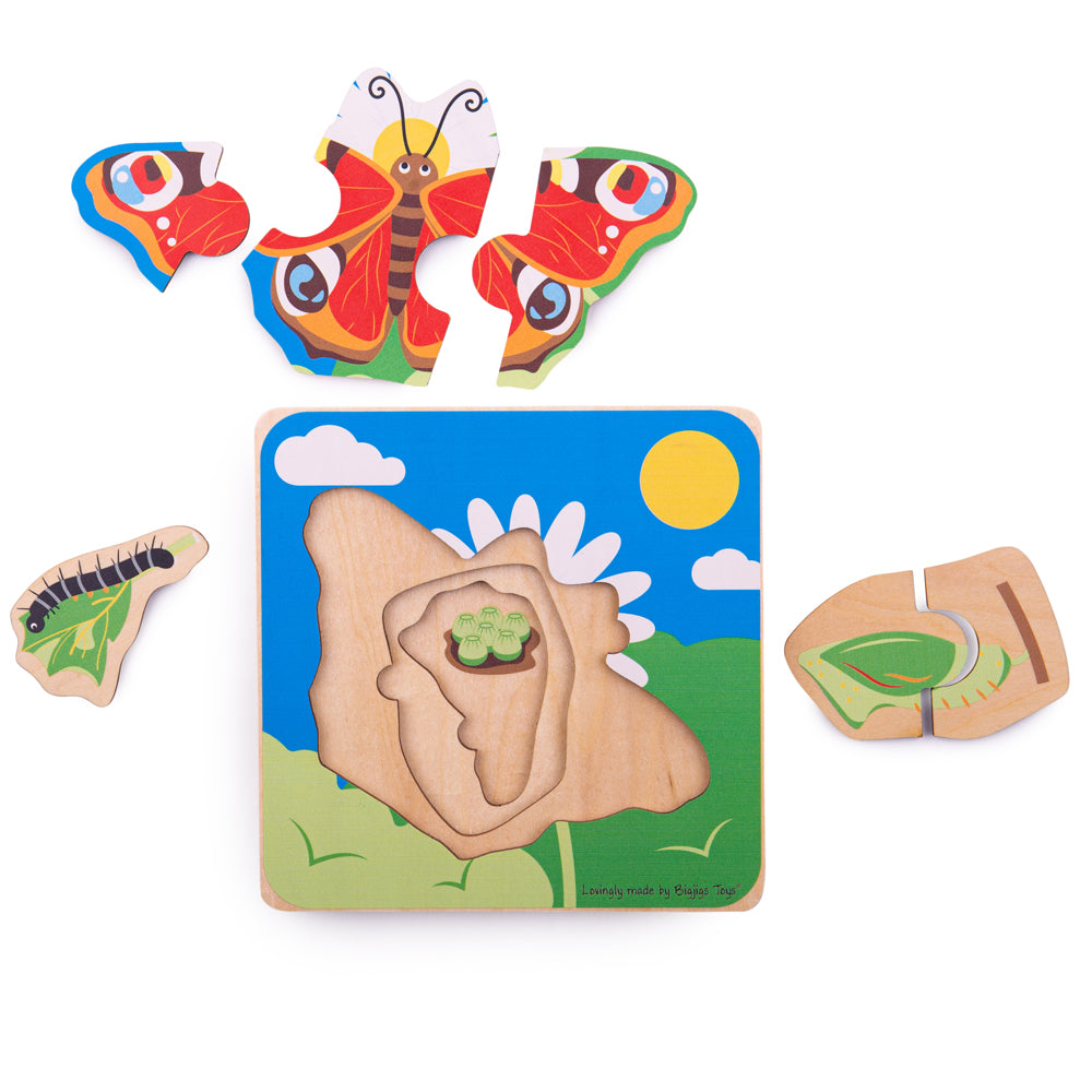 BigJigs Lifecycle Layer Puzzle - Butterfly