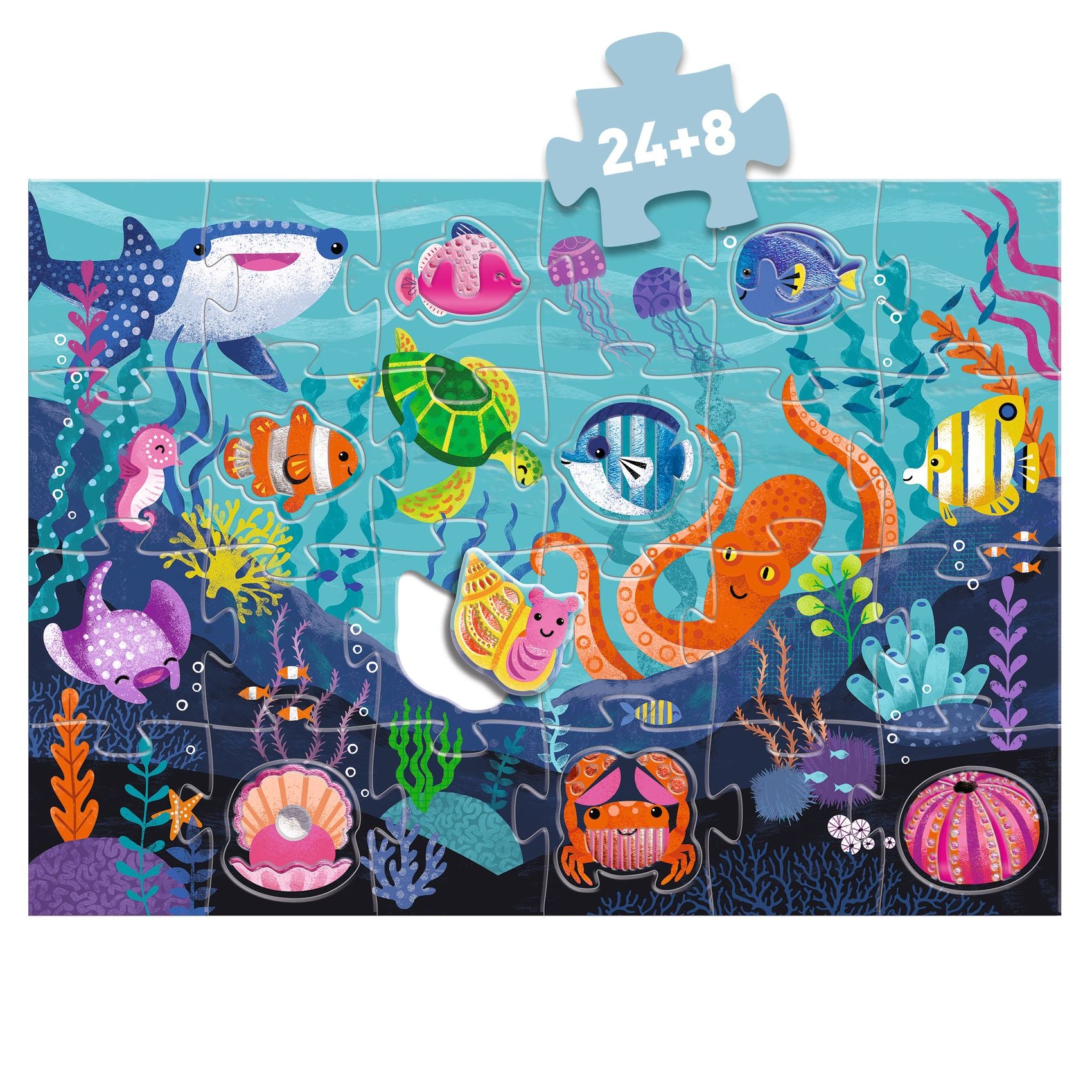 Djeco Giant Tactile Puzzle Sea
