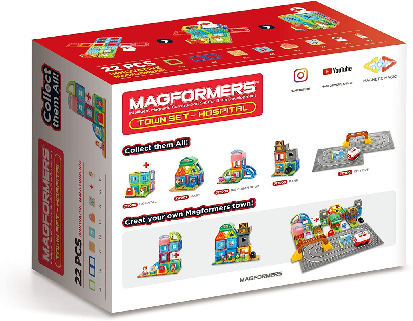 Magformers Town Set - Hospital