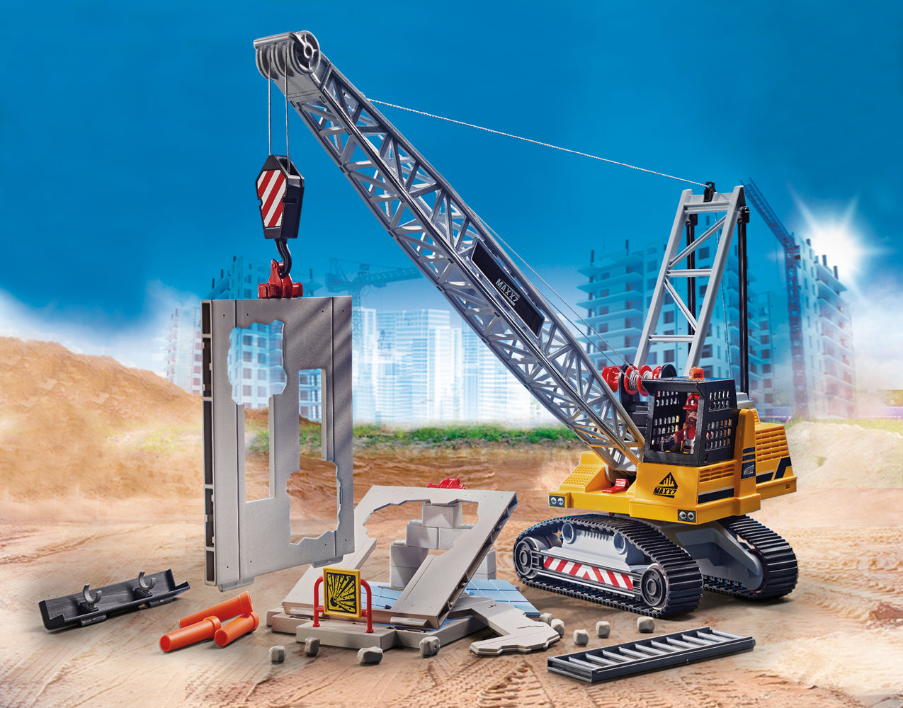 Playmobil 70442 City Action Construction Demolition Crane