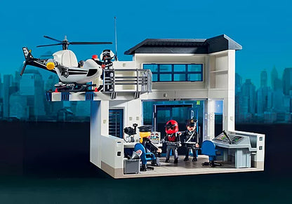 Playmobil 71602 Action Heroes: Police Station with Helicopter Pad