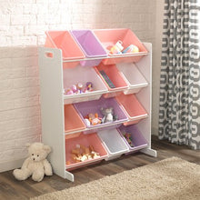 KidKraft Sort It & Store It Bin Unit-White&Pastel